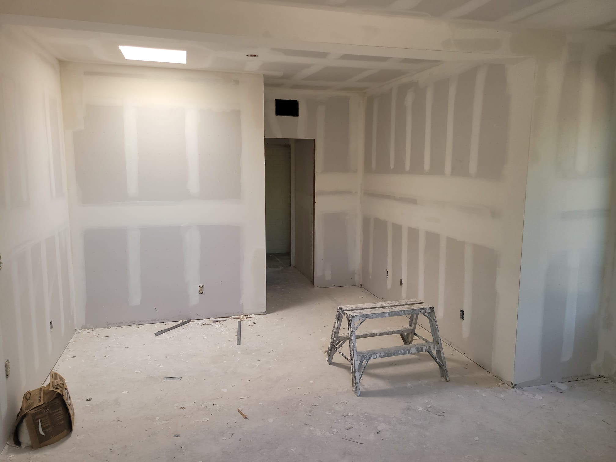 Interior drywall preparation