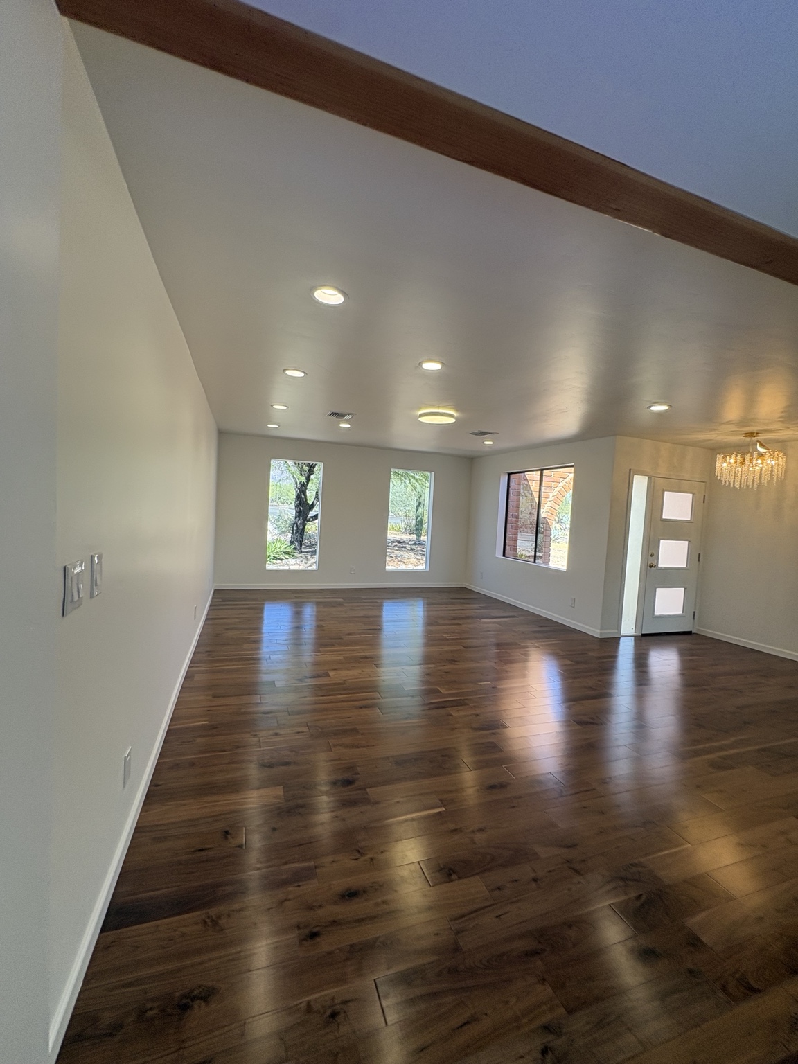 Finished open-concept living space