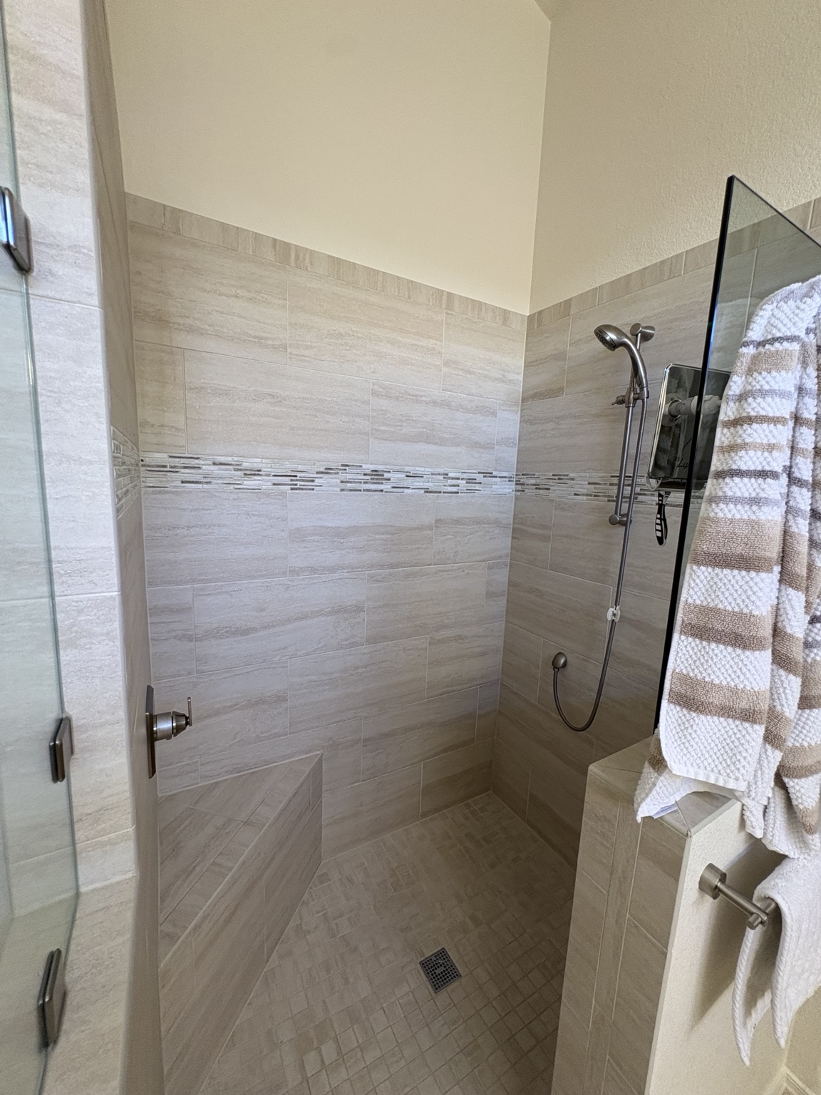 Primary bathroom tile and shower